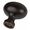 Gliderite Hardware 1-1/8 in. Oil Rubbed Bronze Oval Cabinet Knob, 5PK 5417-ORB-5 - alternate 2